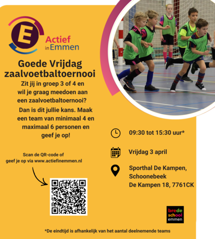 Goede Vrijdag Zaalvoetbaltoernooi 3 april 2026